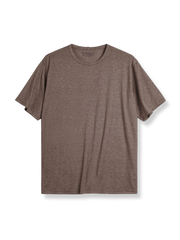 PESSOA CLUB アメリカンスタイル クルーネック短袖ドロップショルダー ルーズフィットTシャツ正面展示