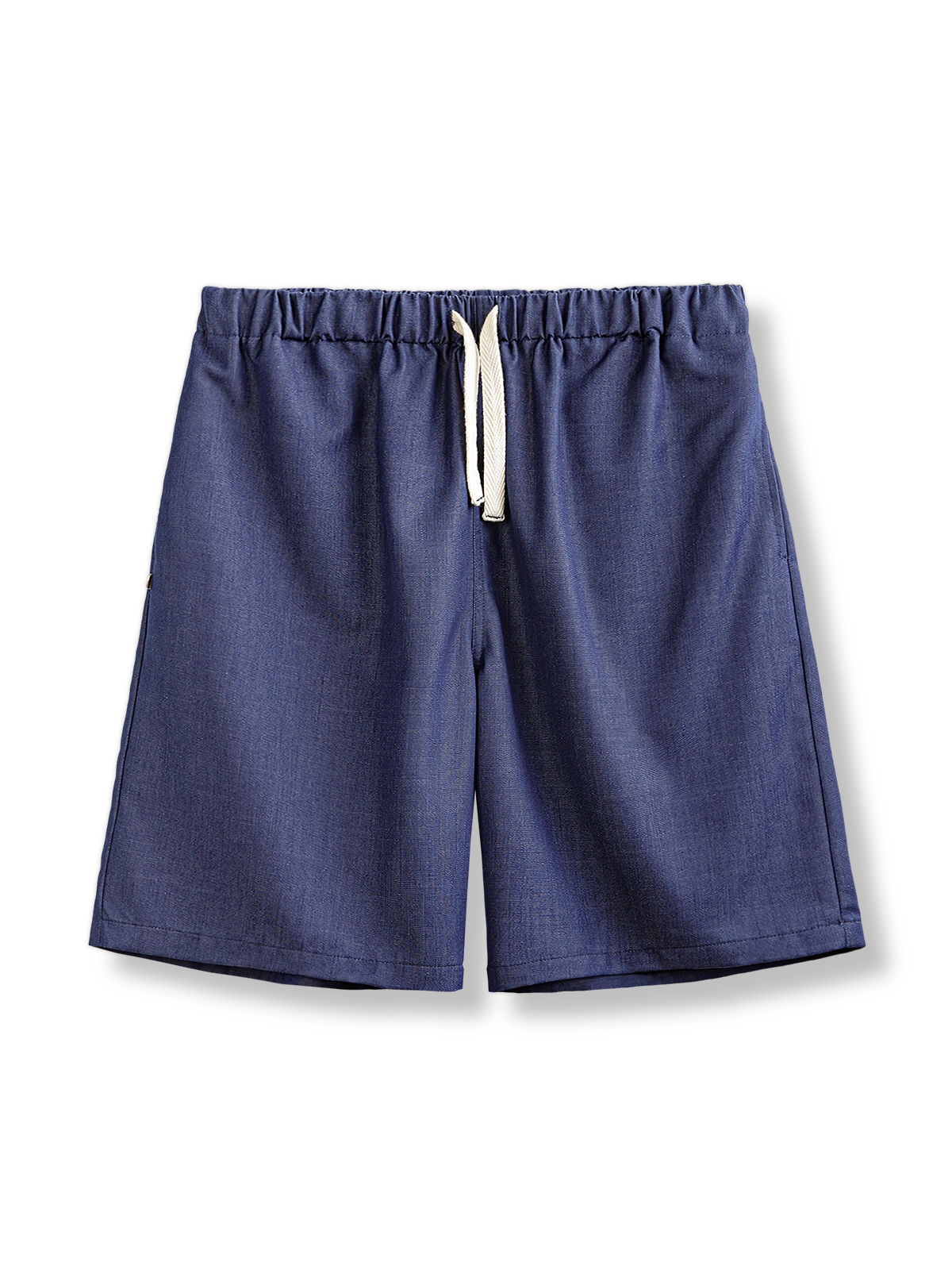 ウエストゴムドローストリングデニムショーツの全景画像