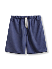 ウエストゴムドローストリングデニムショーツの全景画像