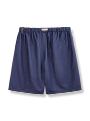 ウエストゴムドローストリングデニムショーツの全景画像