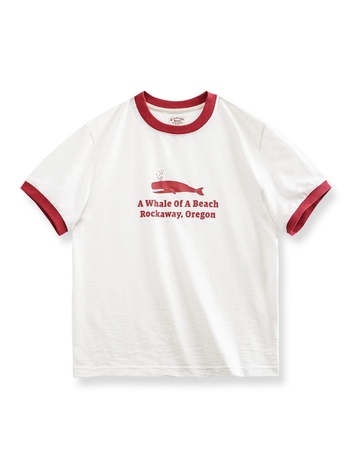 製品画像: イラスト風プリントロゴ半袖Tシャツの正面図