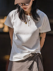 ベーシック 純コットン半袖Tシャツ