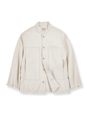 ホワイト ピュアコットン ライトデニムジャケット