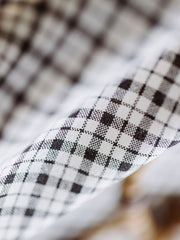 ヴィンテージ ブラック＆ホワイトチェックミディスカート