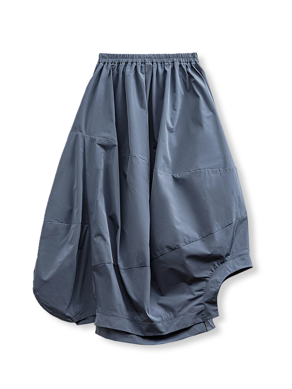 ディープミストブルー・バルーンランタンロングスカート