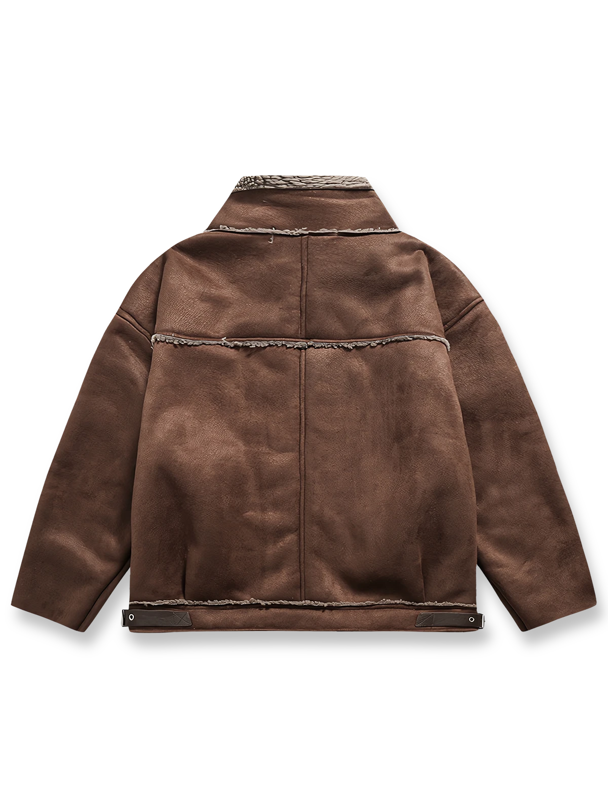 製品画像
"スエード調ラムファー中綿ジャケット、柔らかなスエード調表地とラムファー内側、レザー調ボタン、スタンドカラーとフラップカラーの切り替え可能デザイン"

詳細画像
"スエード調ラムファー中綿ジャケット、レザー調ボタンのディテール、スタンドカラーとフラップカラーが切り替え可能、実用的なポケット付き"