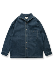 ヴィンテージセーラーカラー デニム長袖シャツの正面全体図