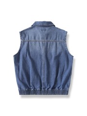 エイジングウォッシュデニムベスト