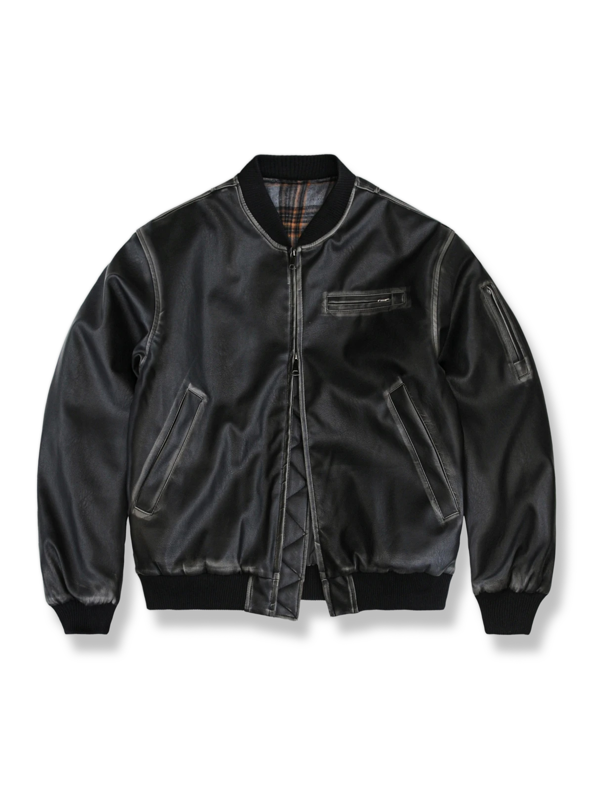 ウォッシュドPU ベースボール中綿ジャケット