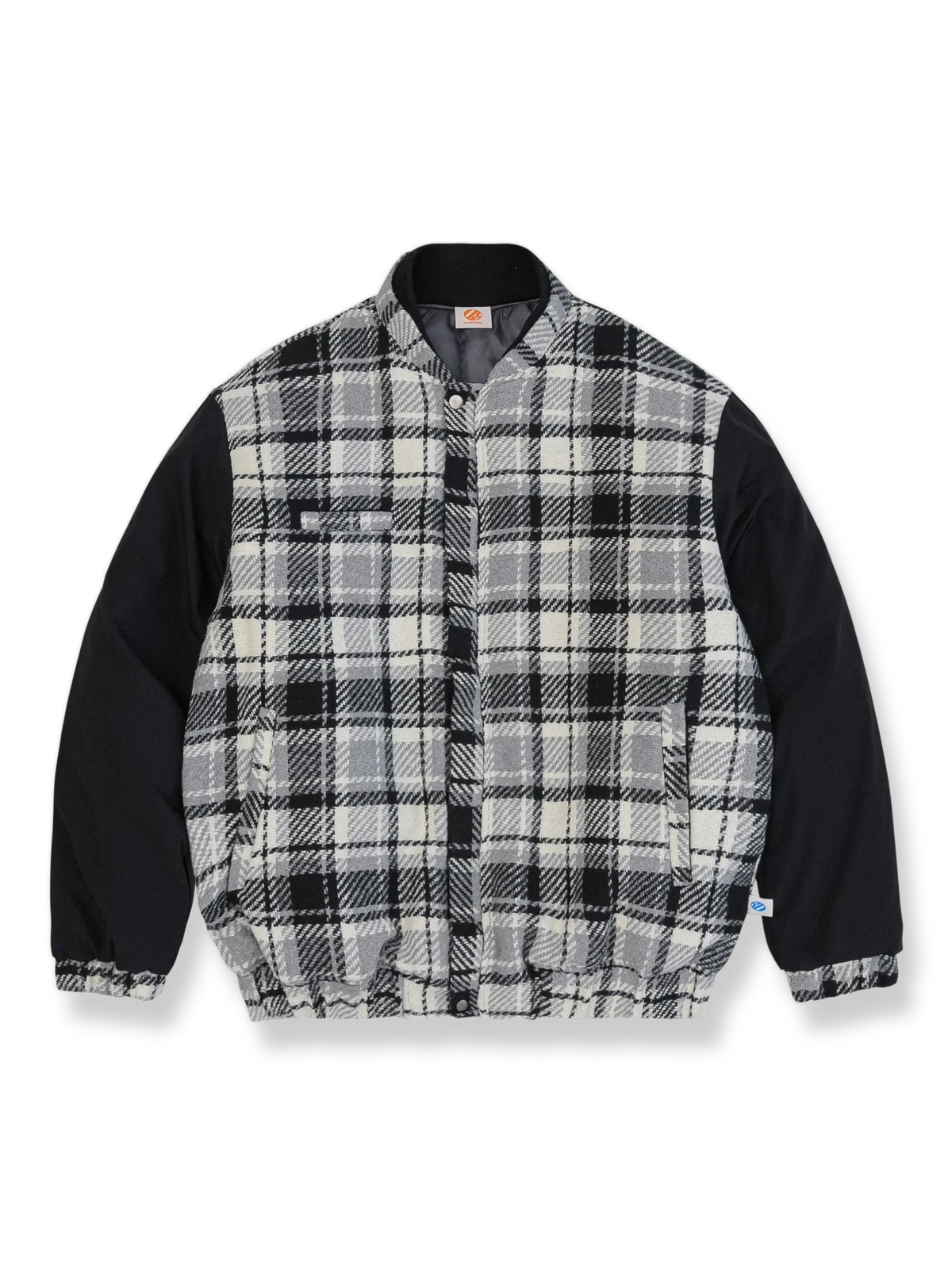 チェック柄ベースボール 中綿ジャケット