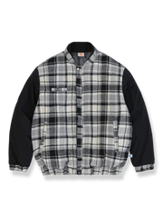 チェック柄ベースボール 中綿ジャケット