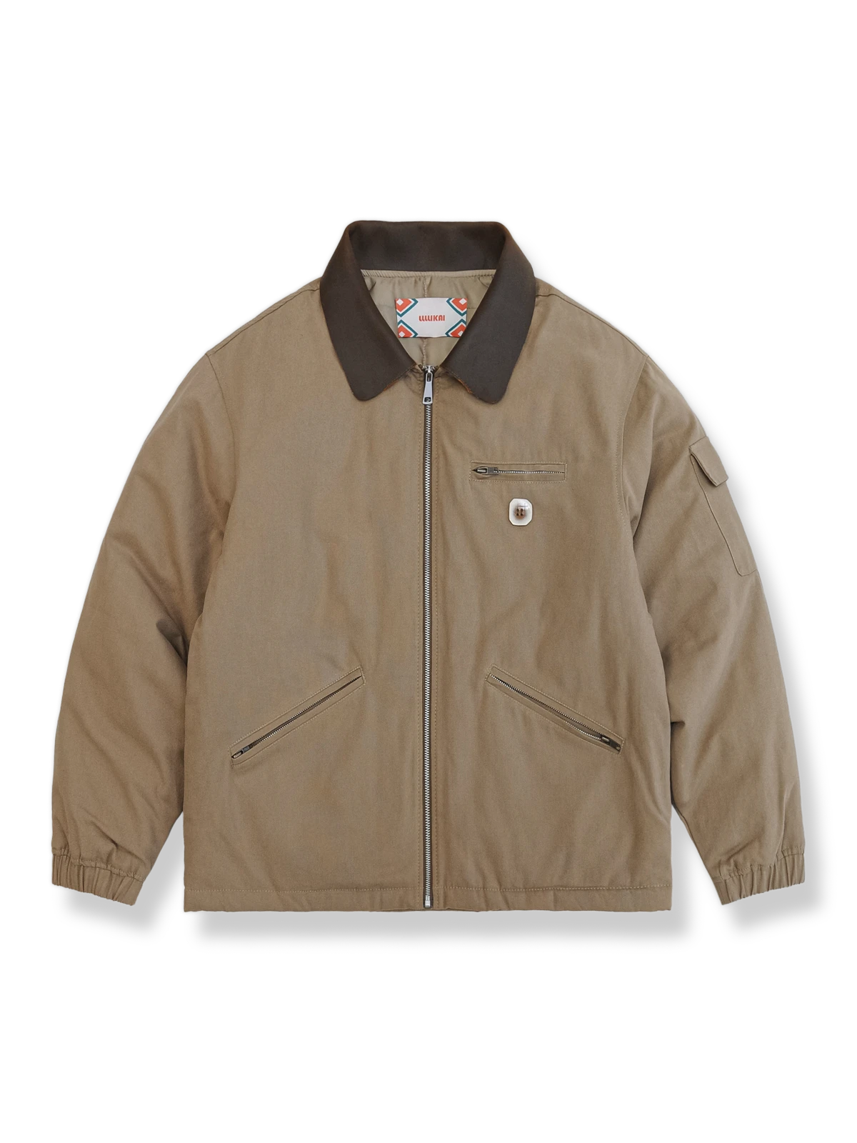 レザーカラー キャンバスワークジャケット