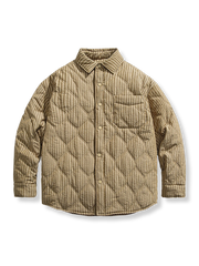 キルティング　中綿シャツジャケット