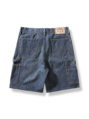 ヴィンテージ風ウォッシュデニムワークショーツ