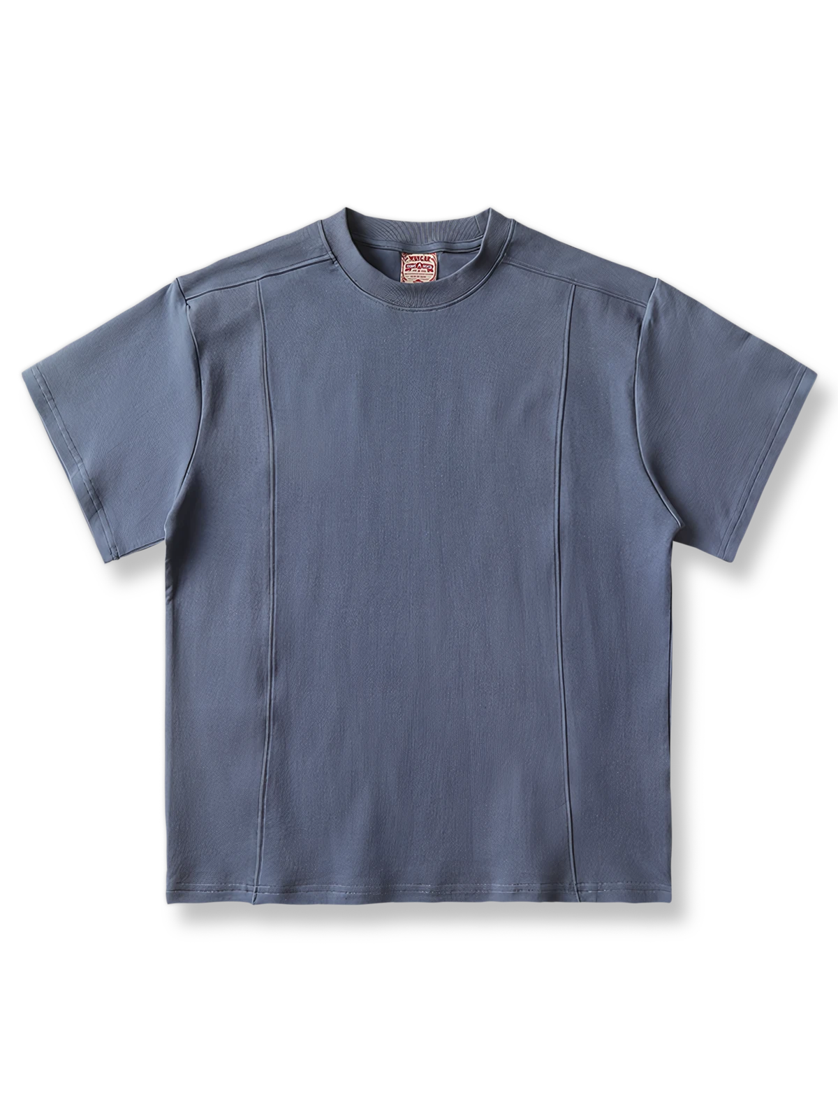 レトロ デザイン 小さな襟半袖Tシャツ