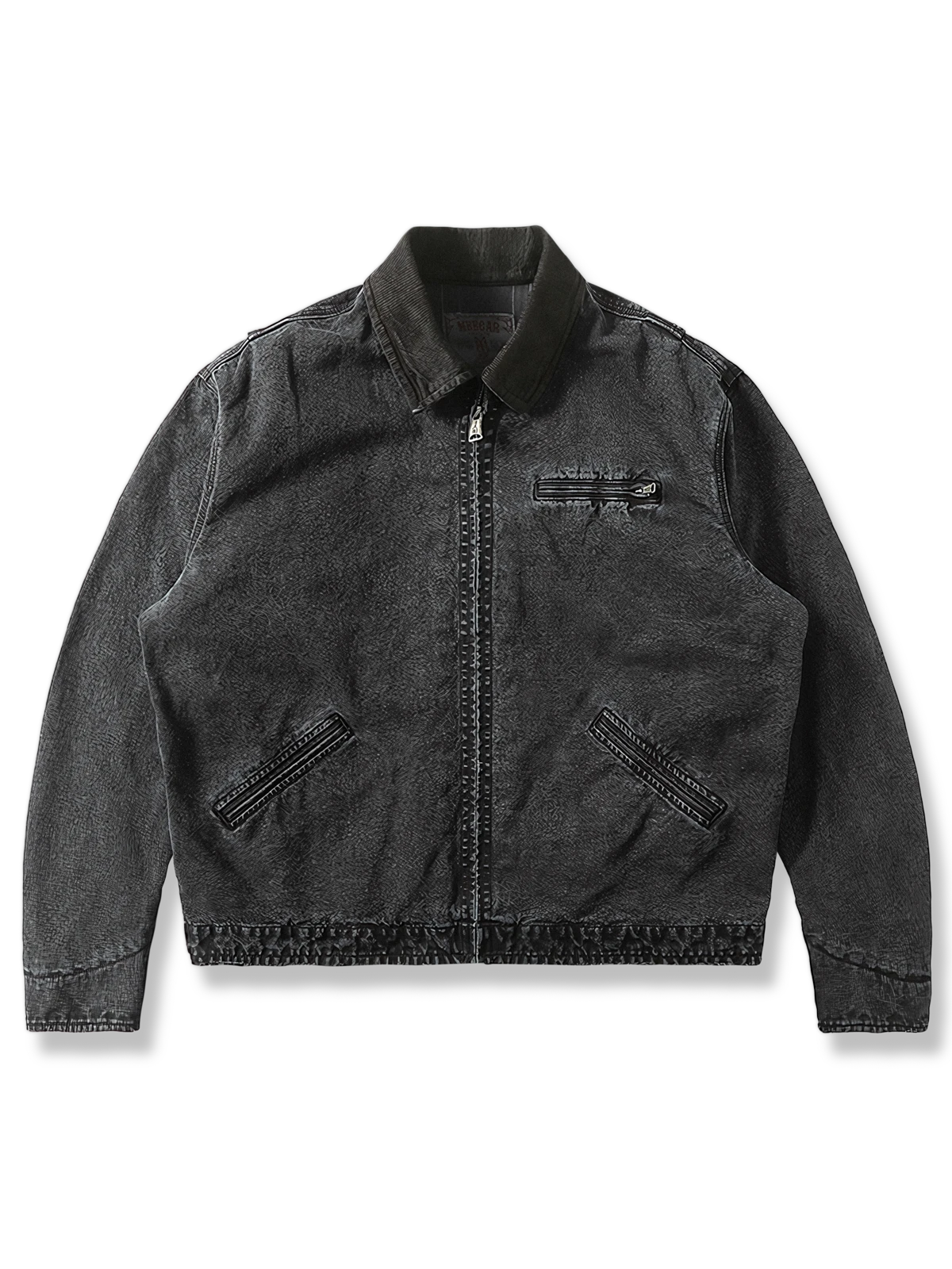 エイジング加工 ブラックデニム ウェスタンジャケット