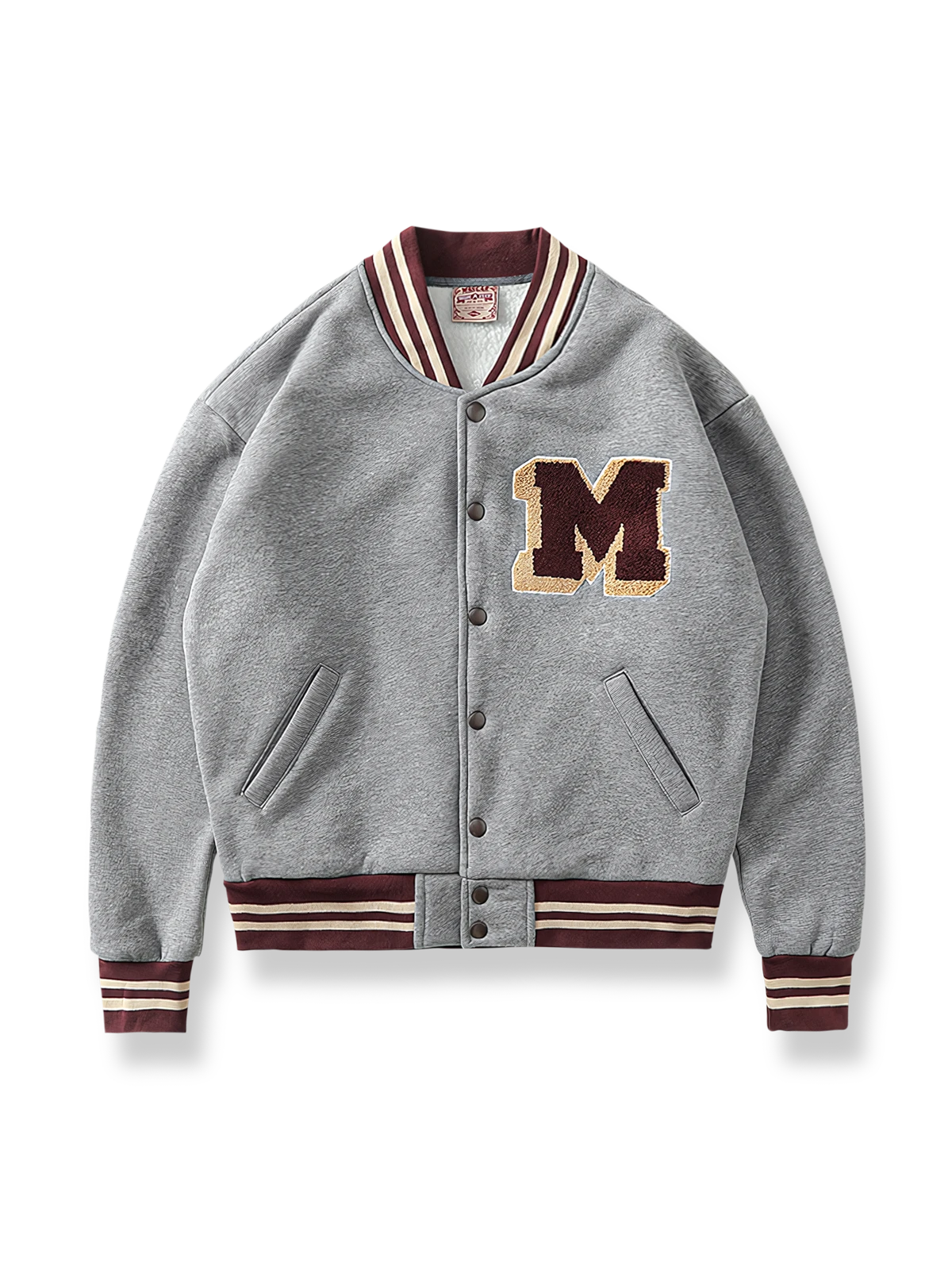 配色切り替え 裏フリースベースボールジャケット