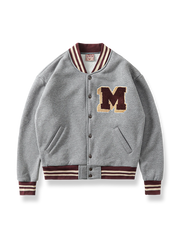 配色切り替え 裏フリースベースボールジャケット