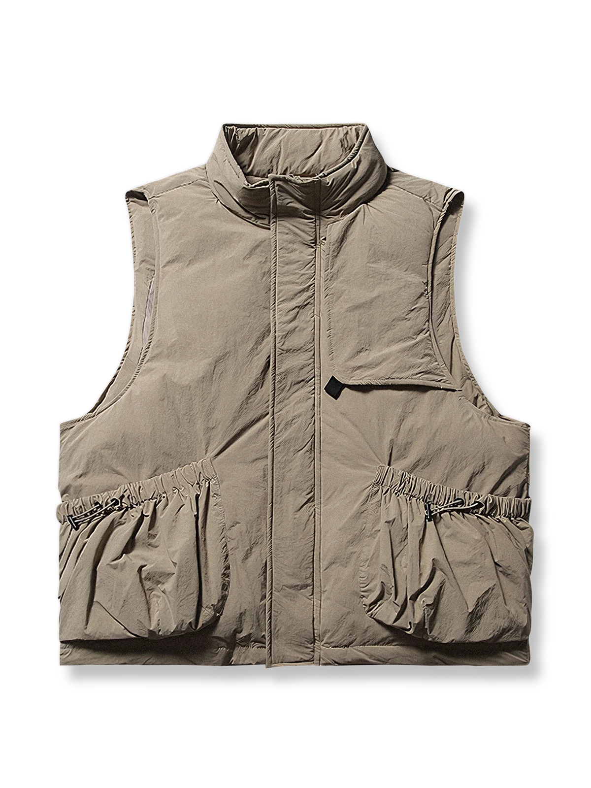 スタンドカラー ダウンベスト