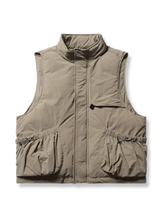 スタンドカラー ダウンベスト