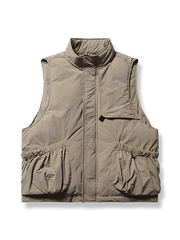 立体 ポケット付き ダウン ベスト