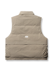 スタンドカラー ダウンベスト