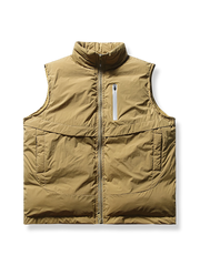 スタンドカラー コットン ベスト