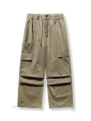 裾絞り 膝ダブルタック スラックス