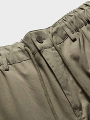 裾絞り 膝ダブルタック スラックス