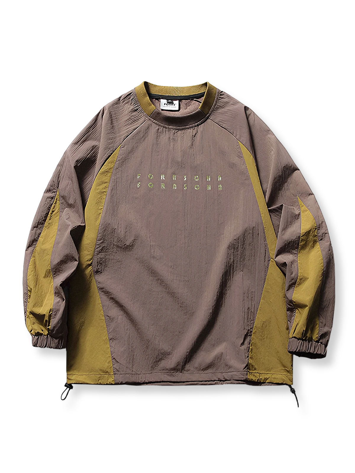 カラーブロック 英字プリントスウェット