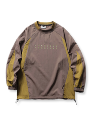 カラーブロック 英字プリントスウェット