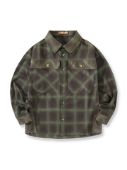 製品画像:
「バイカラー パッチワーク チェックパターン 長袖シャツの正面全体展示図。クラシックなチェックパターンをベースに、ヴィンテージ感漂うバイカラーパッチワークデザインを採用。耐久性の高いコットン素材で、カジュアルから通勤まで幅広く活躍するアイテム。」

詳細画像:
「バイカラー パッチワーク チェックパターン 長袖シャツのディテール。胸元に配置された実用的なポケットと、チェック柄を組み合わせたパッチワークデザインをクローズアップ。視覚的なレイヤード感と高品質なコットン素材が魅力。」