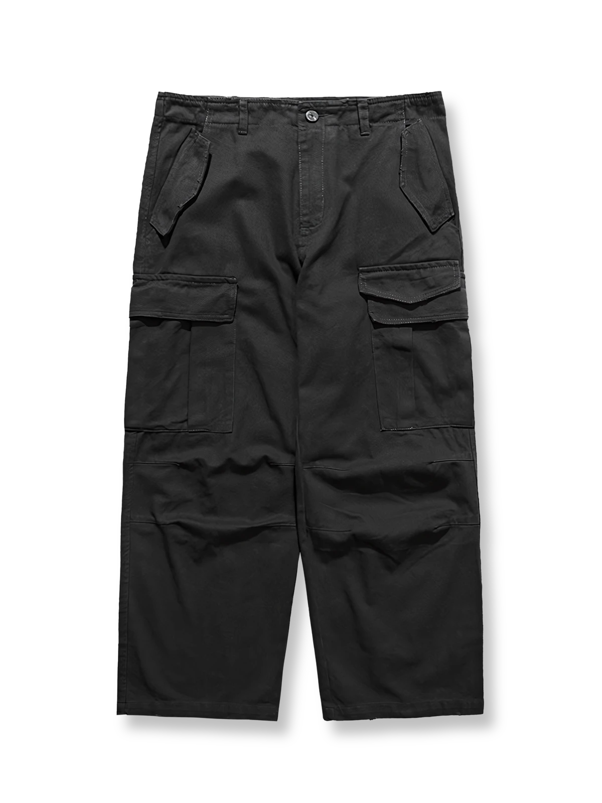 製品画像
ウォッシュドクラッシュ加工カーゴパンツ、ヴィンテージ感のあるクラッシュデザイン、精緻な水洗い加工で柔らかな生地感、カジュアルでストリート感を強調、実用的な大きなポケットがアクセント

詳細画像
ウォッシュドクラッシュ加工によるヴィンテージスタイル、柔らかなコットン生地、シンプルなストレートカットシルエット、大きなポケットが特徴的で実用性が高い、リラックスしたカジュアルスタイルに最適