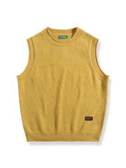 4色展開  無地 ニットベスト