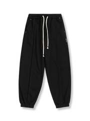 裾絞り 裏起毛コットン スラックス