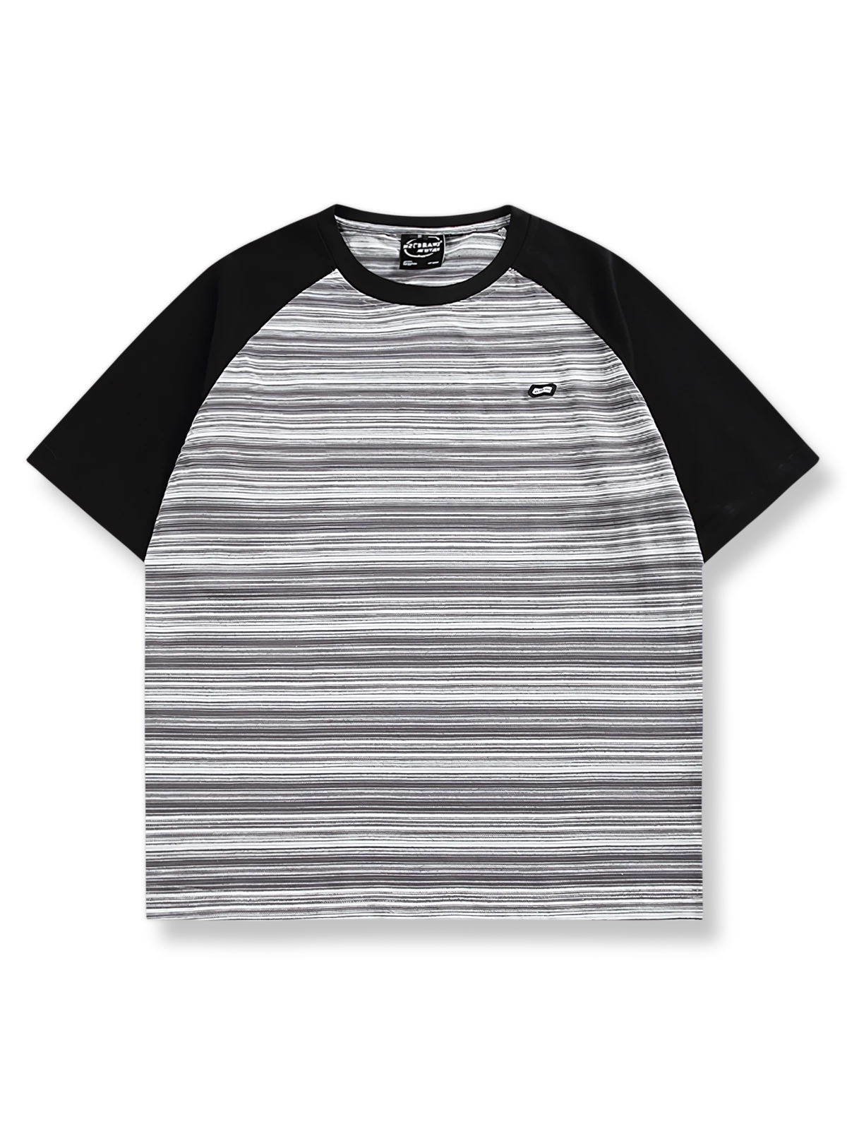 コントラスト ストライプ ラグランスリーブ Tシャツ