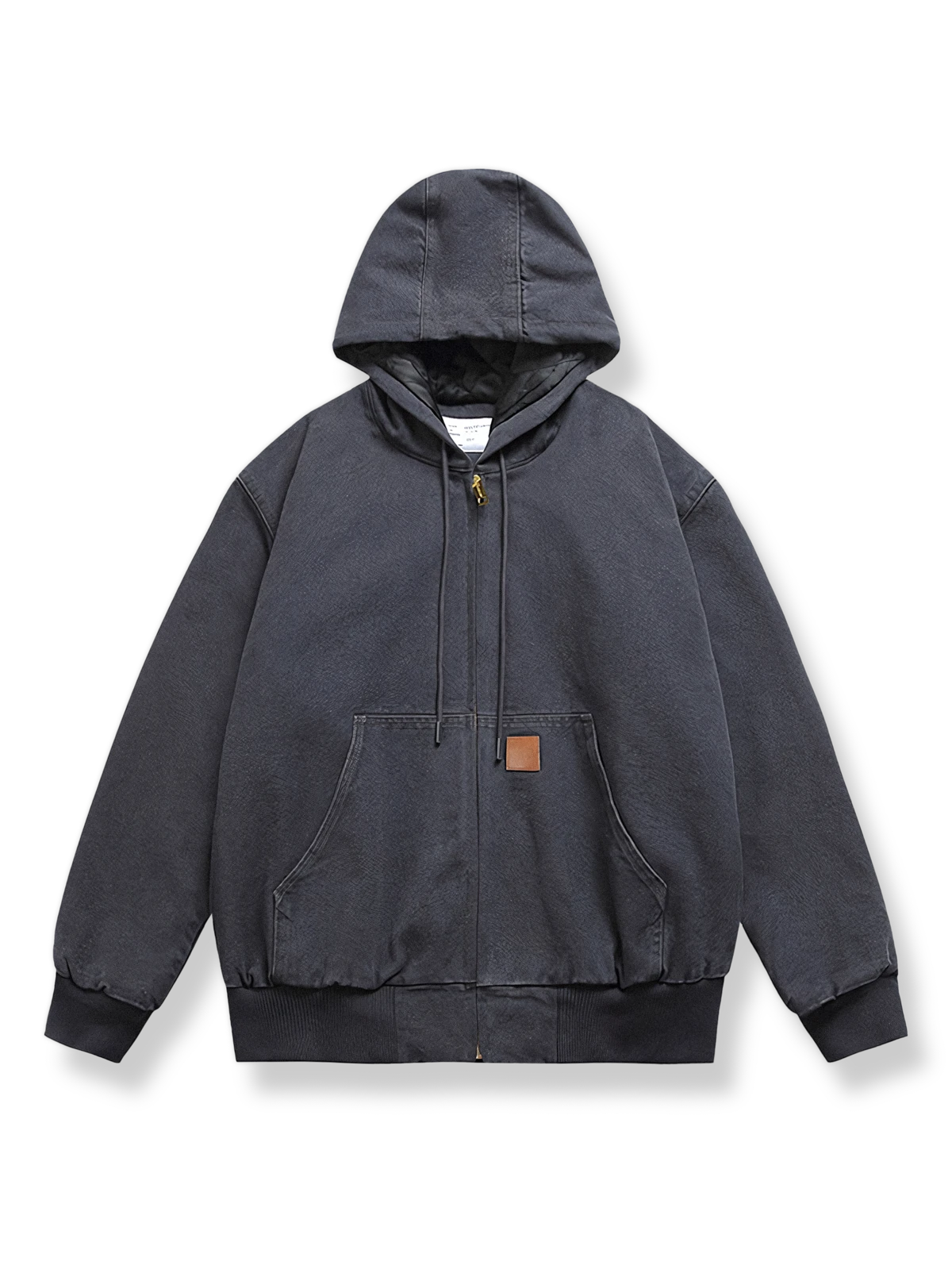 フード付き デニムスウェット