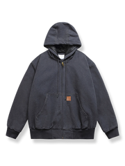 フード付き デニムスウェット