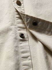 裾処理 カラーブロックポケットシャツ