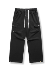 リベット 裏起毛スラックスパンツ