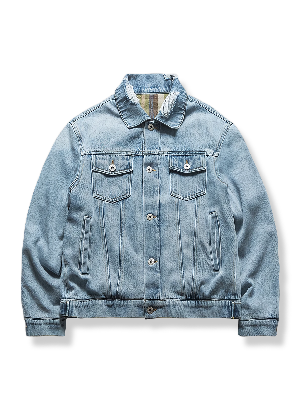 ウォッシュ加工  ダメージデニムジャケット