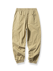 裾絞り ウェビングベルト付きスラックス