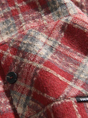 フード付き ニットチェック柄ジャケット