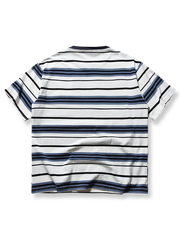 立体ポケット付きストライプ 半袖Tシャツ