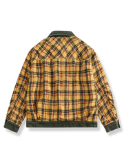 パッチワークチェックシャツジャケット