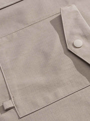 フラップポケット付き ベーシック長袖シャツ