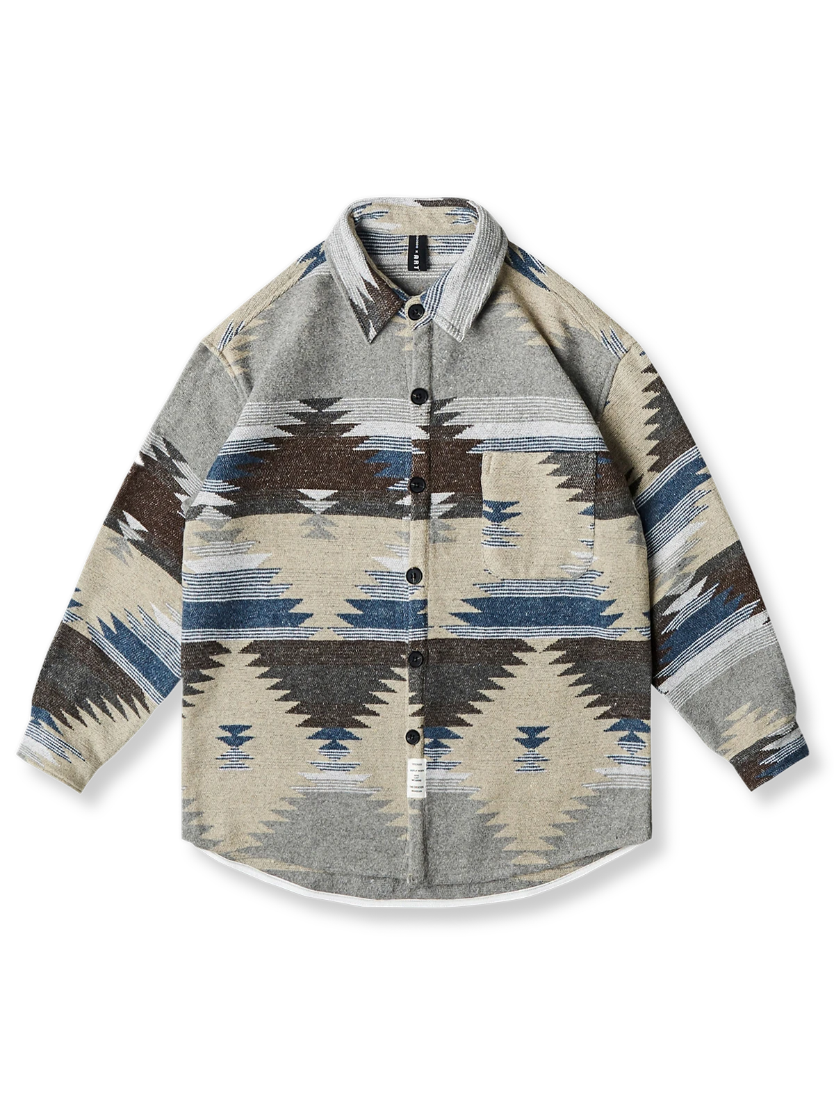 NAVAJO ジャガード織り ツイード  長袖シャツ