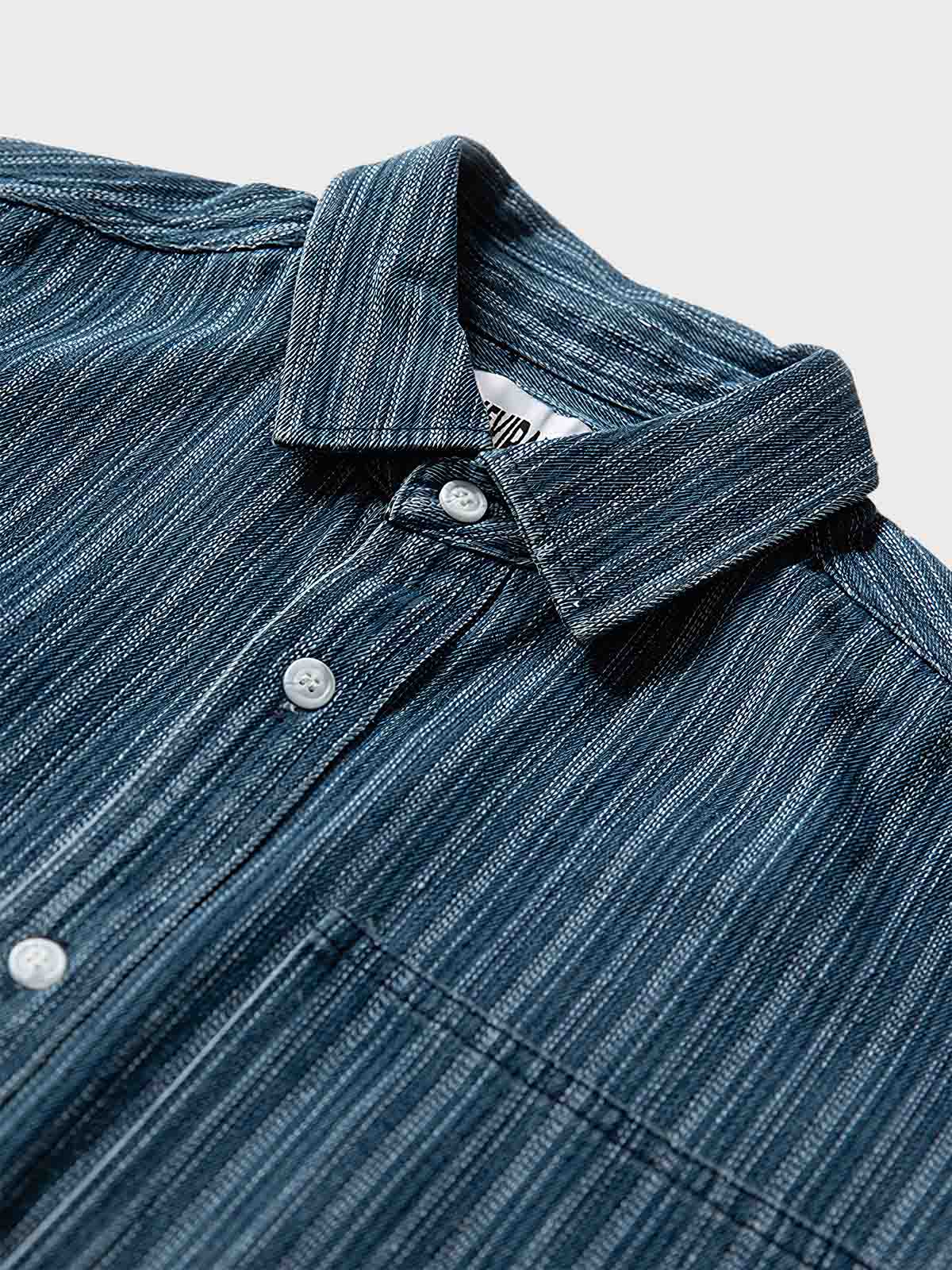 刺繍入り ストライプ柄長袖シャツ-PESSOA CLUB – 1