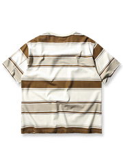 ストライプ切り替え半袖Tシャツ