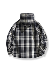 アーバンチェック柄フード付きジャケット